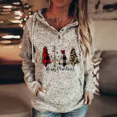 Christmas print hoodie