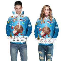 Christmas clothing 3d digital printing pullover hoodie