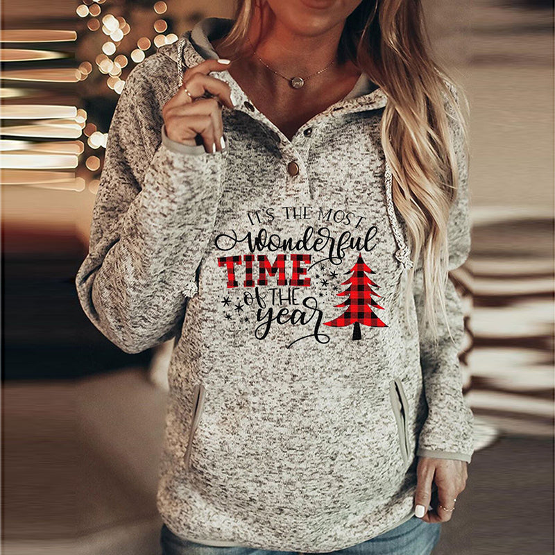 Christmas print hoodie