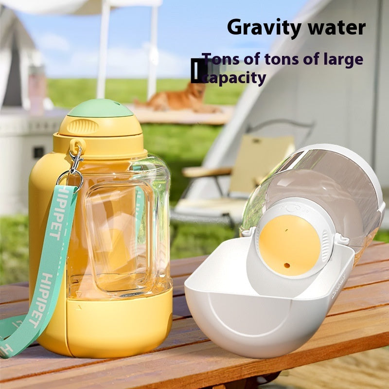 2 In 1 Dog Large Capacity Pets Out Drinking Pot Cat Water Dispenser Portable Water Cup