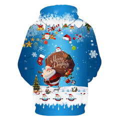 Christmas clothing 3d digital printing pullover hoodie