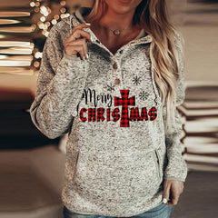 Christmas print hoodie