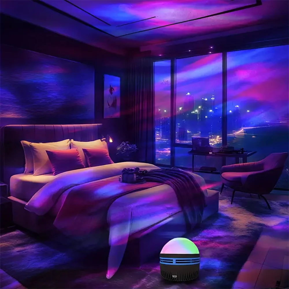 USB Northern Lights Northern Galaxy Light with Remote Control For Room Home Decorations led Light Projector Bedroom Ambient Ligh