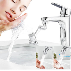 Rotation Faucet Extender Washbasin Robot Arm Tap Dual Mode Sprayer Head Bathroom Splash Proof Swivel Faucet