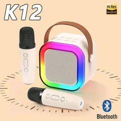 K12 karaoke machine with 1-2 wireless microphones portable 5.3 PA Bluetooth speaker system