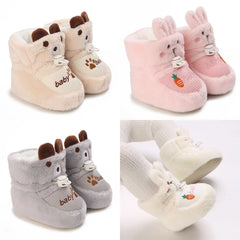 Winter Warm Fashion Cotton Shoes for Boys and Girls Snow Boots Soft and Comfortable Cartoon Casual Sneakers