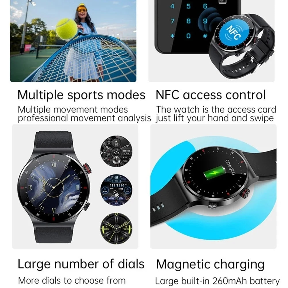 2024 NEW ECG+PPG Business Smart Watch Men Bluetooth Call Health Sleep Monitoring Multiple Sports Mode Waterproof Smartwatch