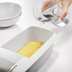 Microwave Noodles Pasta Cooker With Strainer Eco-Friendly Plastic Spaghetti Vegetable Steamer Dishwasher Kitchen Accessories