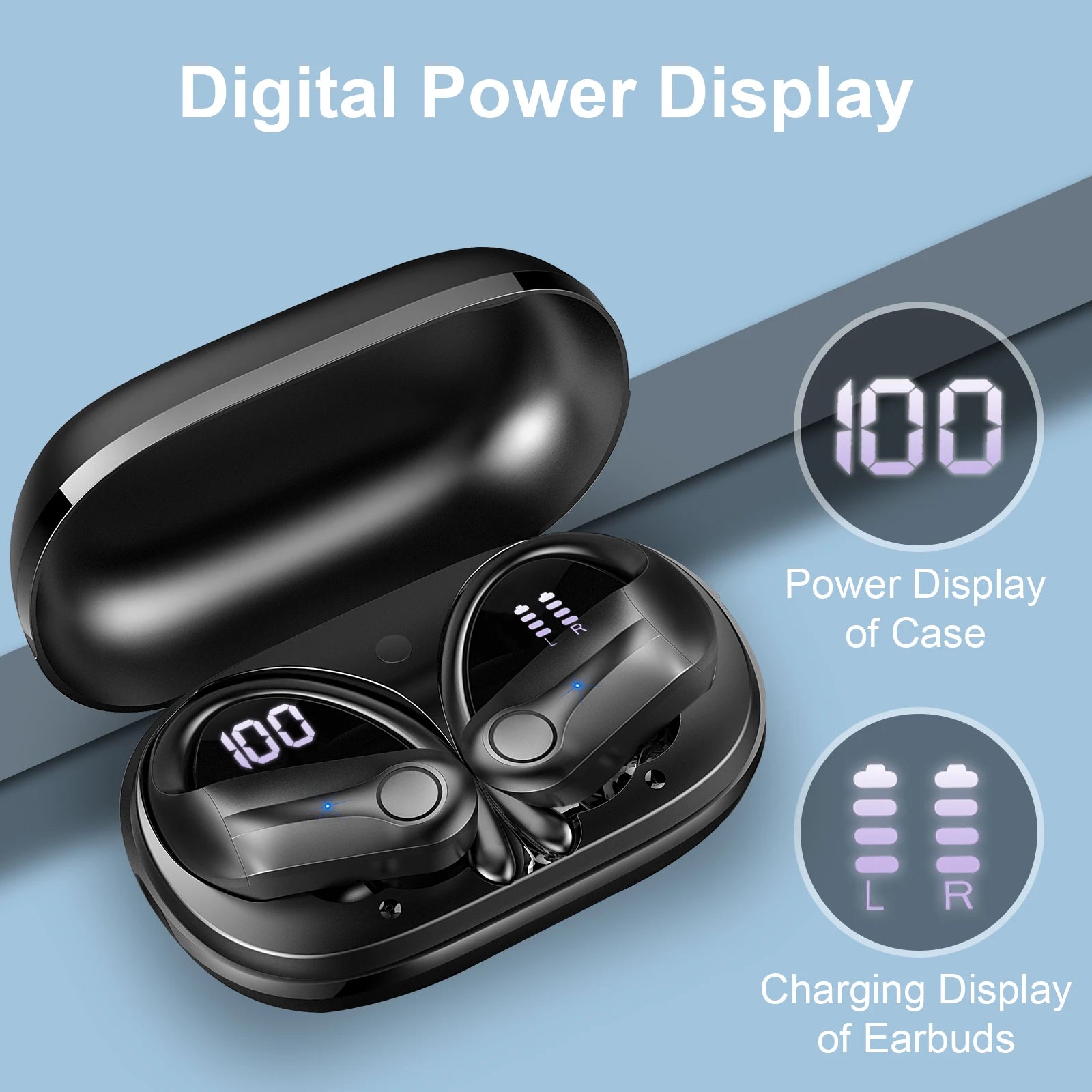 Wireless Earbuds, Bluetooth 5.3 Earbuds Stereo Bass