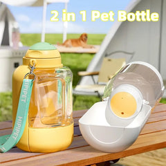 2 In 1 Dog Large Capacity Pets Out Drinking Pot Cat Water Dispenser Portable Water Cup